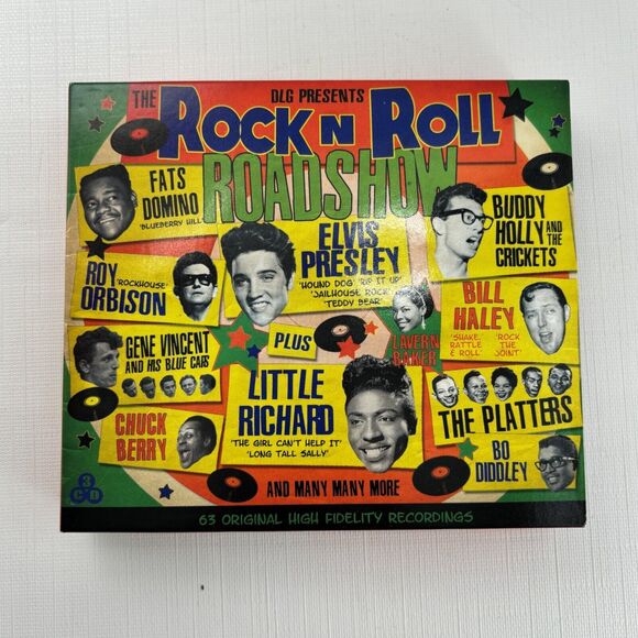 3 CD Set Music Rock Roll Roadshow Various Artists Elvis Fats Domino 63 Songs